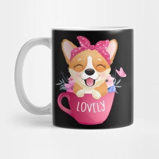 cute little corgi love cup tshirt Mug